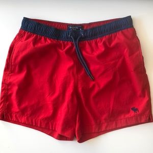 Abercrombie Men’s Red Swim Pull-On Trunks size M.